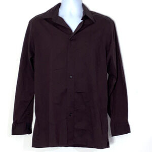 Murano Shirt Mens Medium Purple 80s Button Up Long Sleeve
